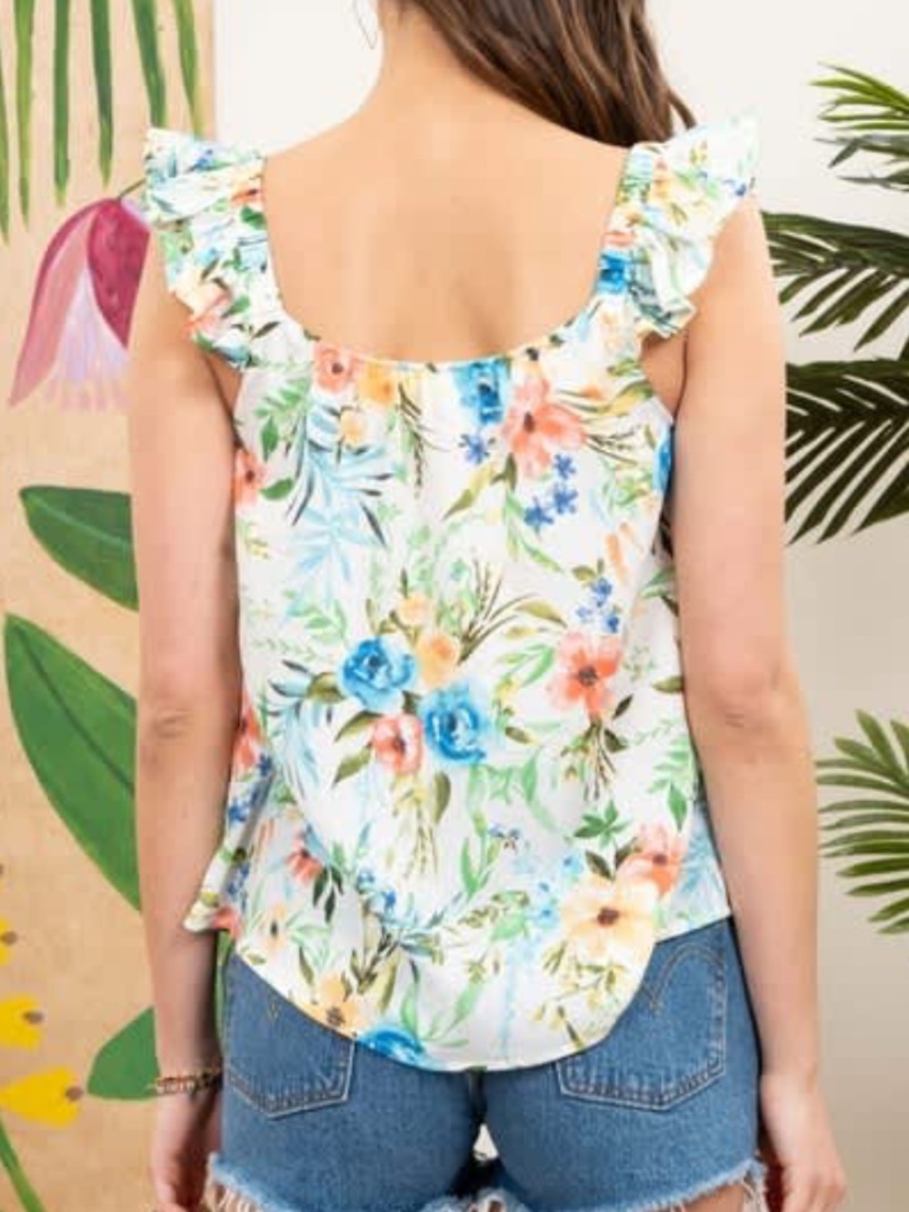 Blu Pepper white floral top small - Picture 2 of 6